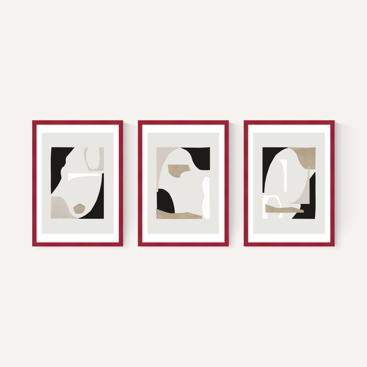 Abstract Shapes Triptych