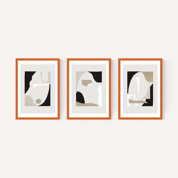 Abstract Shapes Triptych