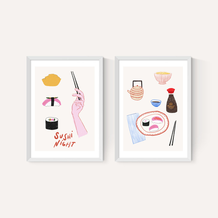 Sushi Night Diptych
