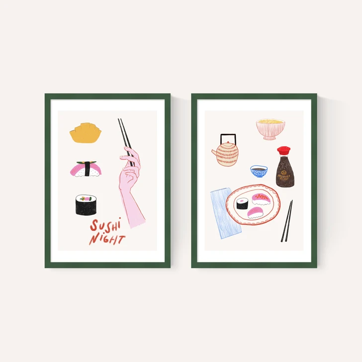 Sushi Night Diptych