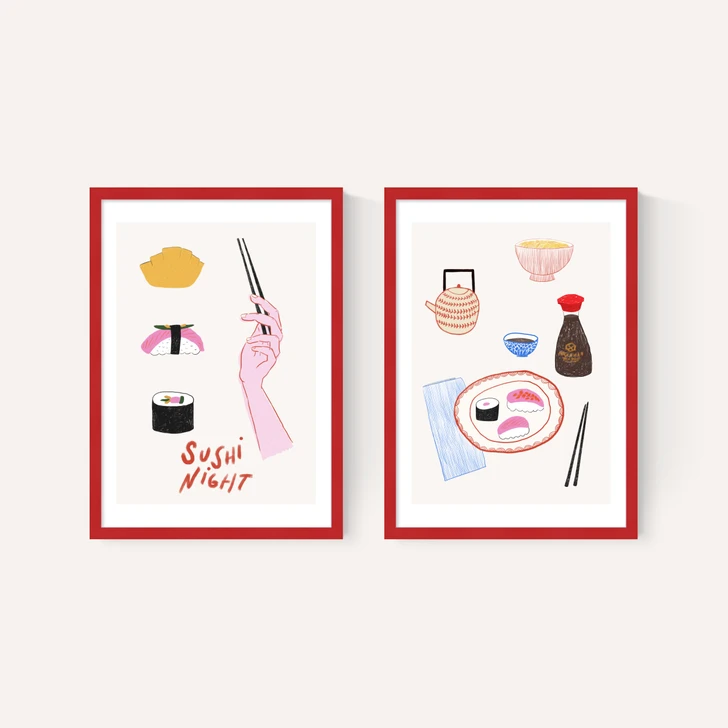 Sushi Night Diptych