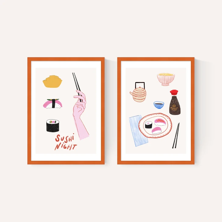 Sushi Night Diptych