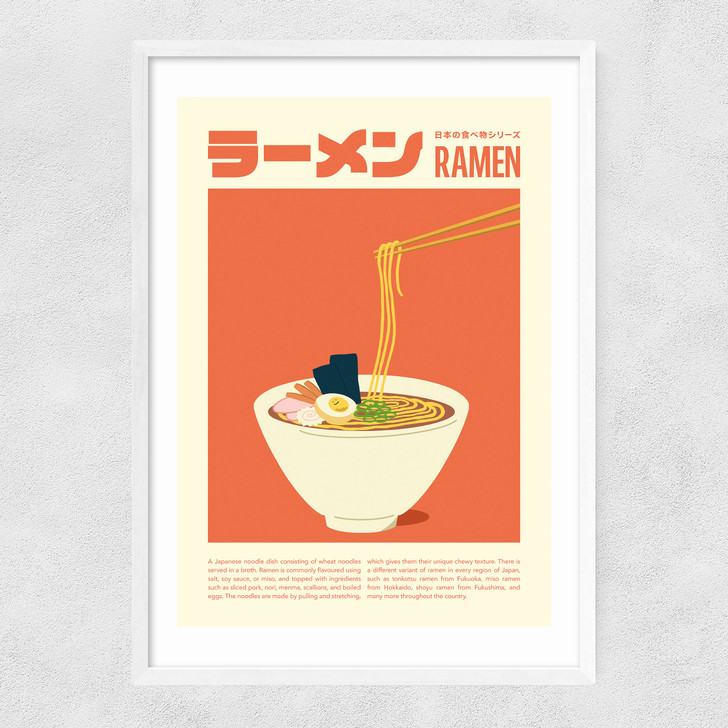 Ramen by SHIO Narrow White Frame