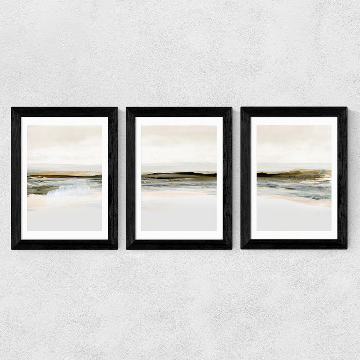 Orkney Triptych Wide Black Frame Orkney Triptych Wide Black Frame