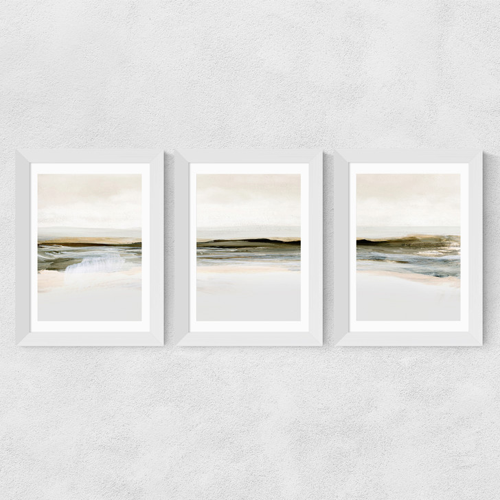 Orkney Triptych Wide White Frame Orkney Triptych Wide White Frame