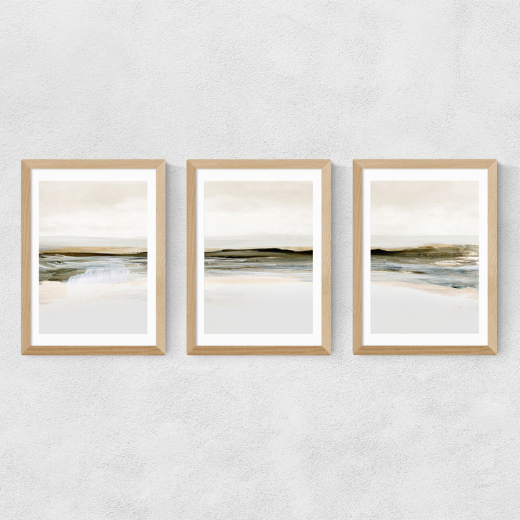 Orkney Triptych Medium Oak Frame