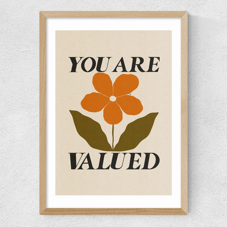 You Are Valued Medium Oak Frame You Are Valued Medium Oak Frame