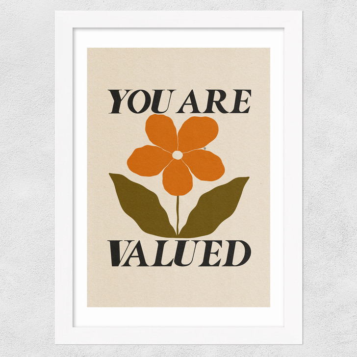 You Are Valued Wide White Frame You Are Valued Wide White Frame