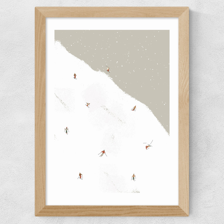 Ski Slope Wide Oak Frame