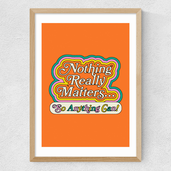 Nothing Really Matters Medium Oak Frame
