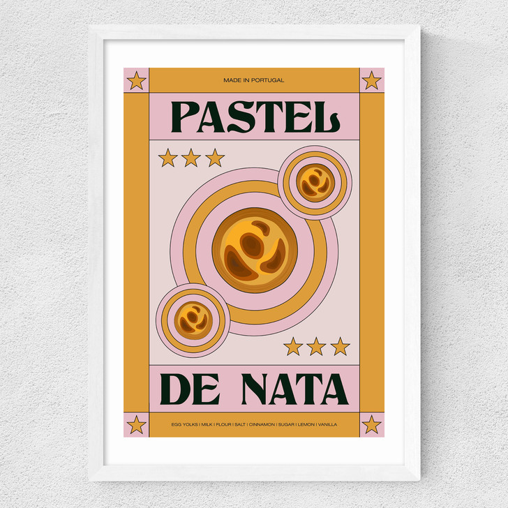 Pastel de Nata Medium White Frame
