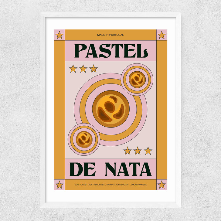 Pastel de Nata Narrow White Frame
