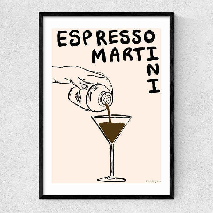 Espresso Martini by Nia Beynon Narrow Black Frame