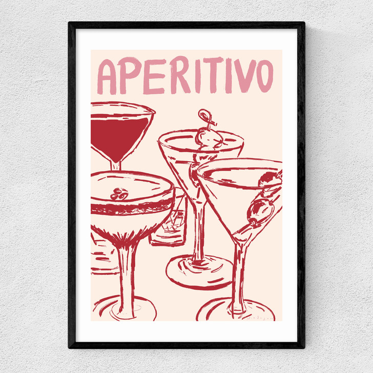 Aperitivo by Nia Beynon Narrow Black Frame Aperitivo by Nia Beynon Narrow Black Frame