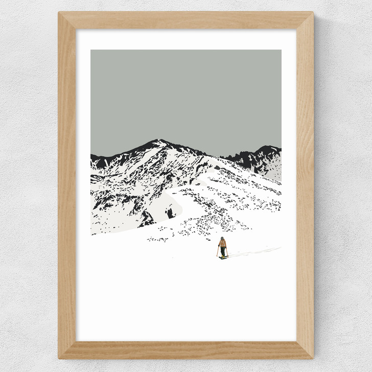 Pacific Peak Skier Wide Oak Frame