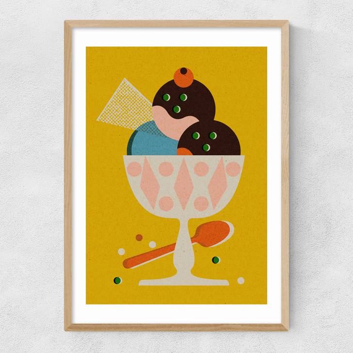 Ice Cream Narrow Oak Frame