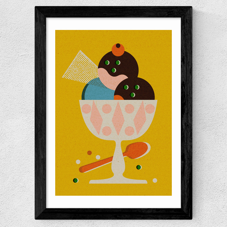 Ice Cream Wide Black Frame