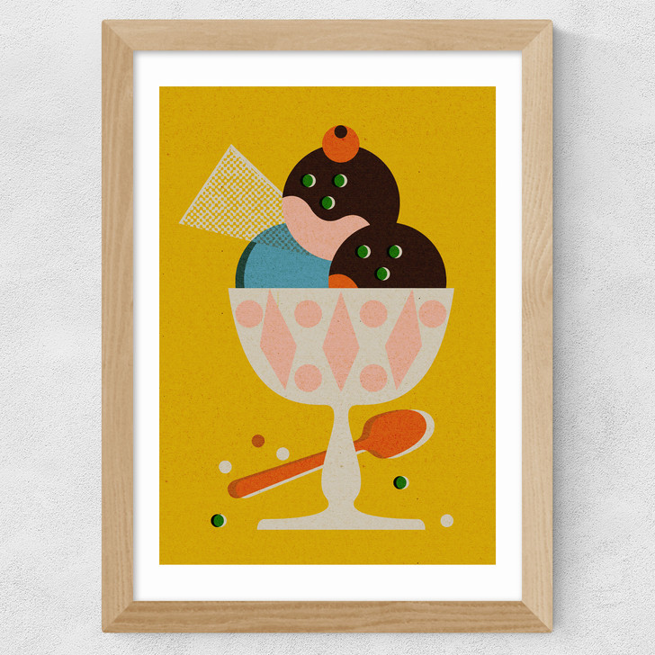 Ice Cream Wide Oak Frame