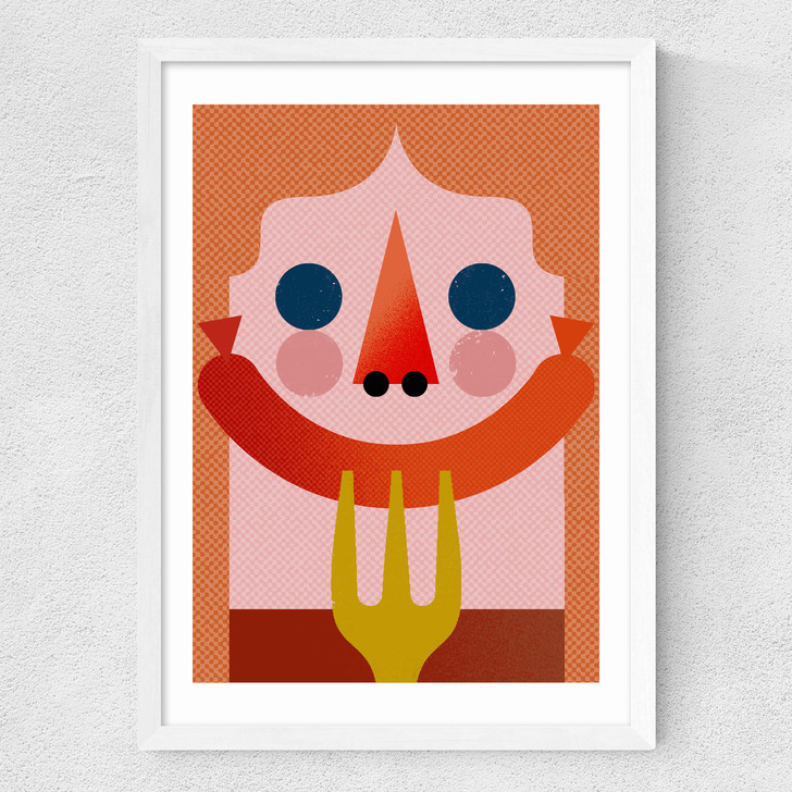 Sausage Medium White Frame Sausage Medium White Frame