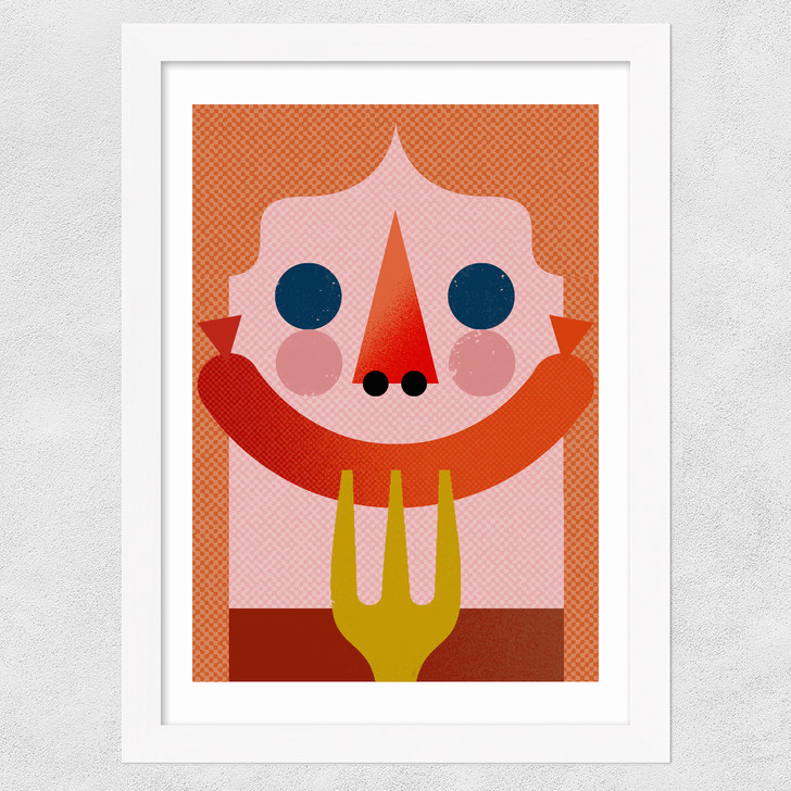 Sausage Wide White Frame Sausage Wide White Frame