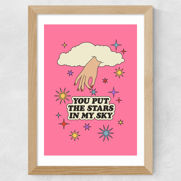 Stars In My Sky Wide Oak Frame