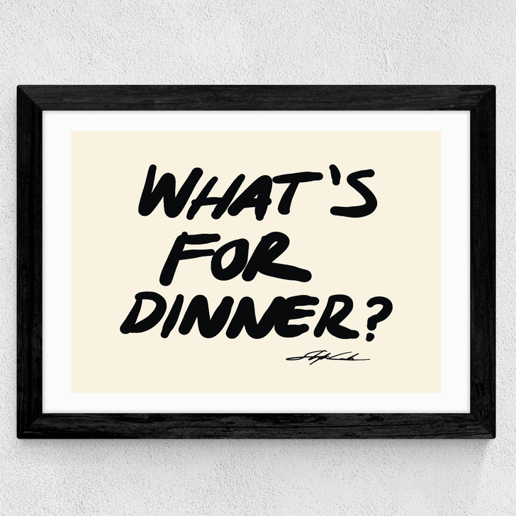 What's For Dinner? by Stephie Cardona Wide Black Frame What's For Dinner? by Stephie Cardona Wide Black Frame