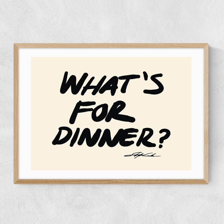 What's For Dinner? by Stephie Cardona Narrow Oak Frame What's For Dinner? by Stephie Cardona Narrow Oak Frame