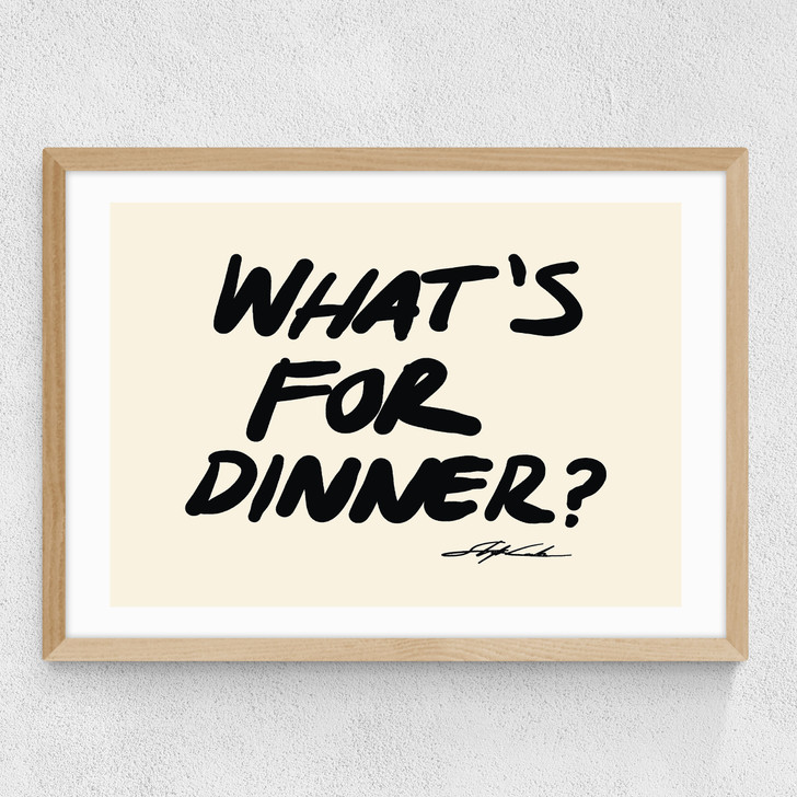 What's For Dinner? by Stephie Cardona Medium Oak Frame What's For Dinner? by Stephie Cardona Medium Oak Frame
