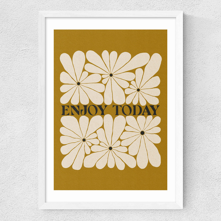 Enjoy Today Medium White Frame Enjoy Today Medium White Frame