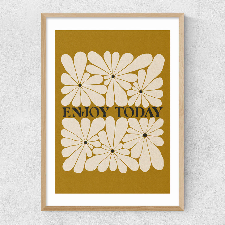 Enjoy Today Narrow Oak Frame