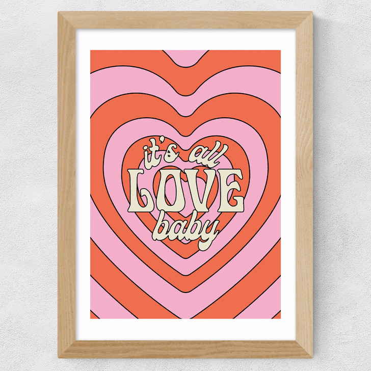 All Love Wide Oak Frame