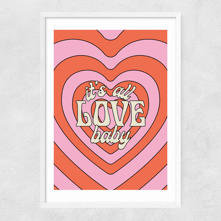 All Love Narrow White Frame