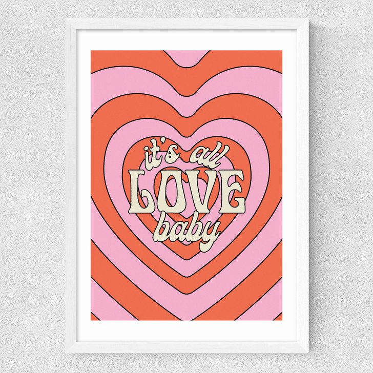 All Love Medium White Frame