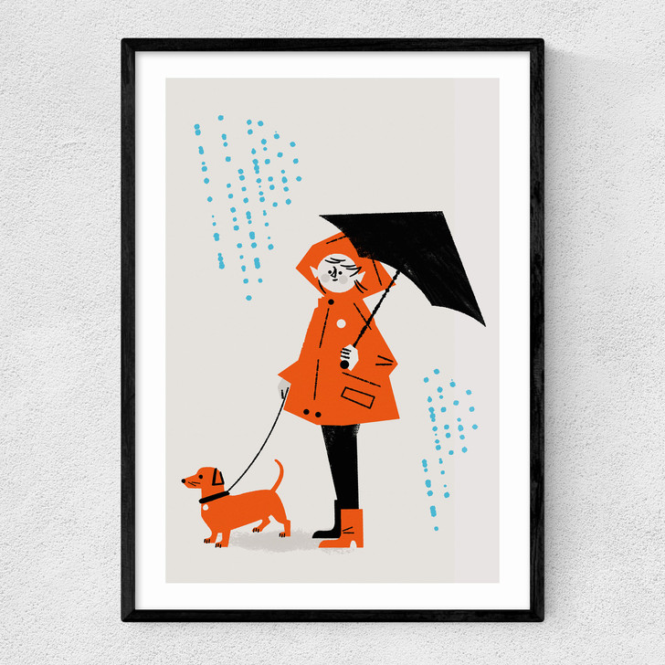 Rainy Walk Narrow Black Frame
