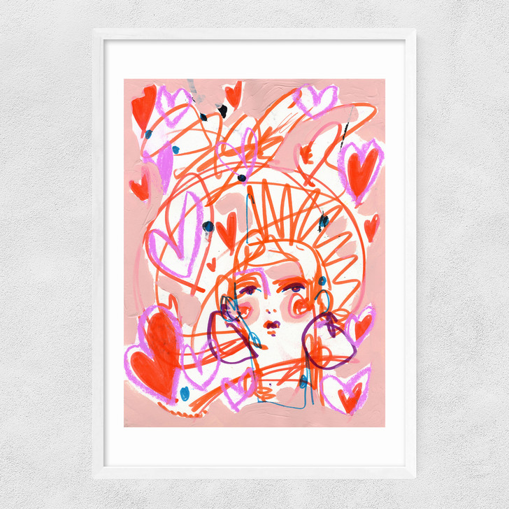 Valentine by Tony Green Narrow White Frame Valentine by Tony Green Narrow White Frame