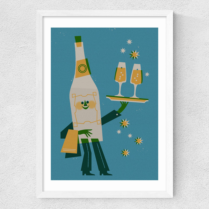 Sommelier Medium White Frame