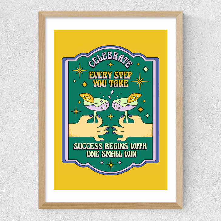 Celebrate Every Step Medium Oak Frame