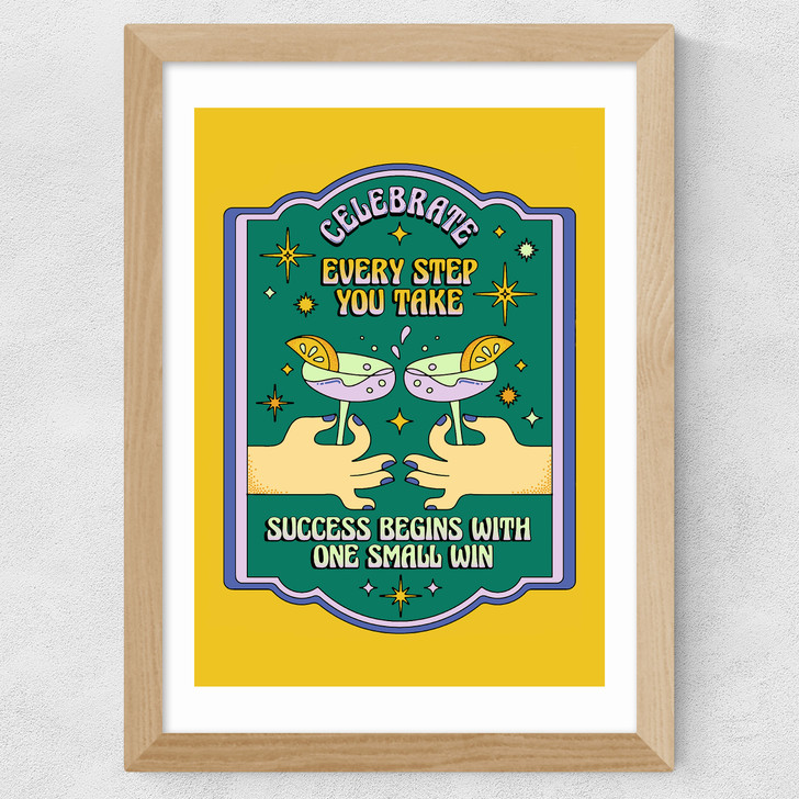 Celebrate Every Step Wide Oak Frame