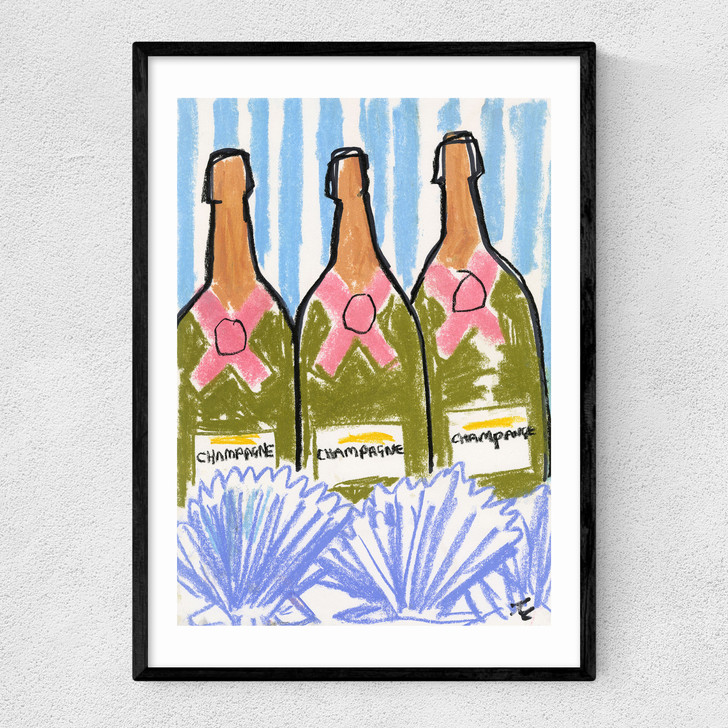 Bottles Narrow Black Frame