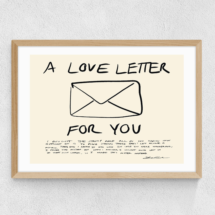 Love Letter Medium Oak Frame