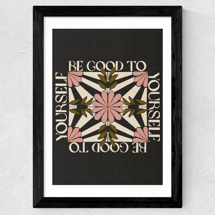 Be Good To Yourself Wide Black Frame