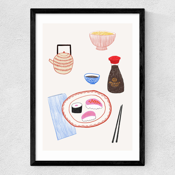 Sushi by Ani Vidotto Medium Black Frame