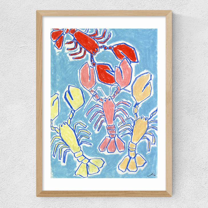 Lobsters Medium Oak Frame