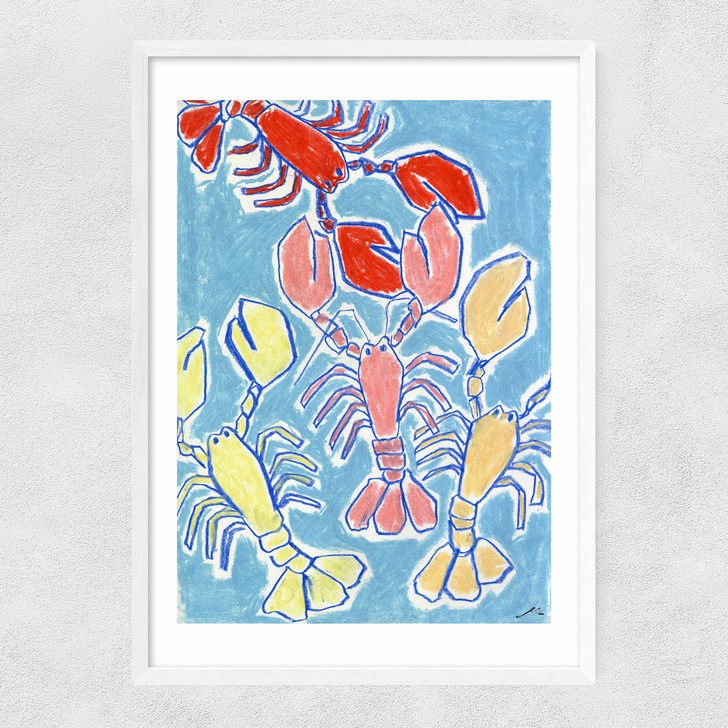 Lobsters Narrow White Frame