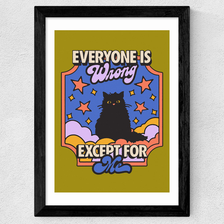 Everyone Is Wrong Wide Black Frame Everyone Is Wrong Wide Black Frame