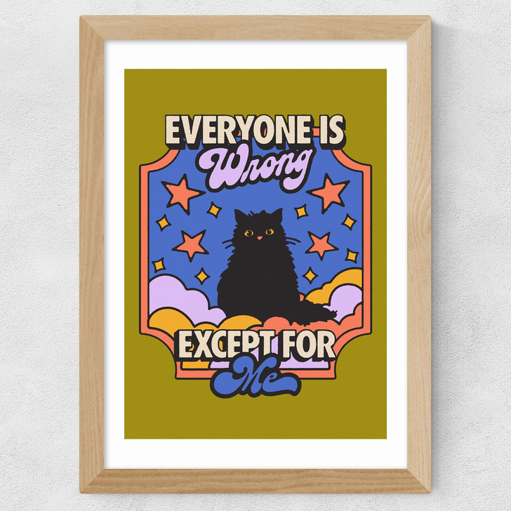 Everyone Is Wrong Wide Oak Frame Everyone Is Wrong Wide Oak Frame