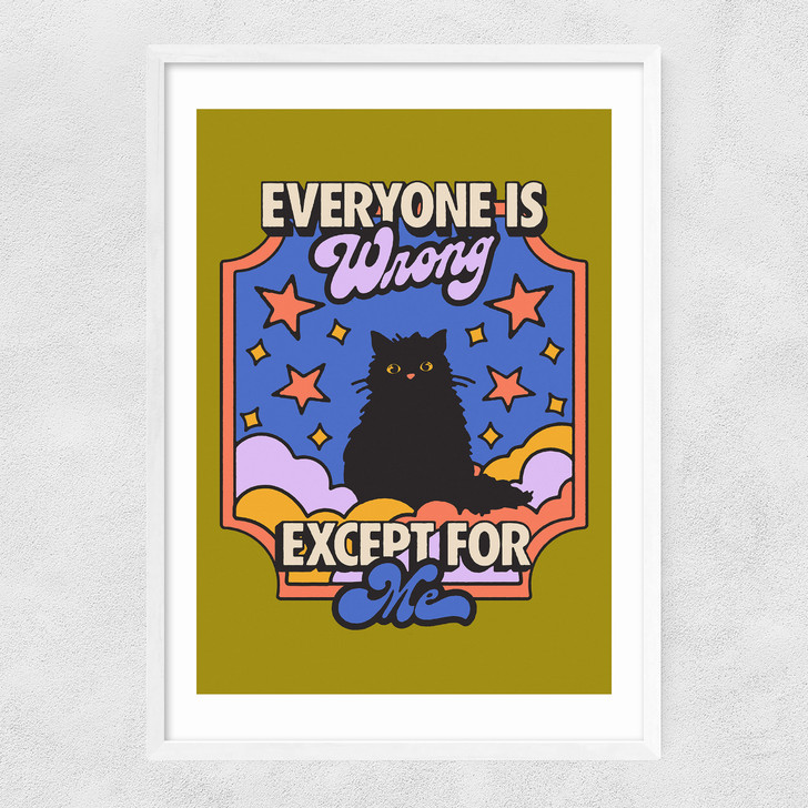 Everyone Is Wrong Narrow White Frame Everyone Is Wrong Narrow White Frame