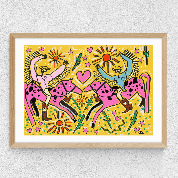 Texas Sweethearts Medium Oak Frame Texas Sweethearts Medium Oak Frame