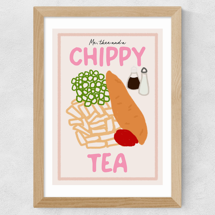 Chippy Tea Wide Oak Frame Chippy Tea Wide Oak Frame