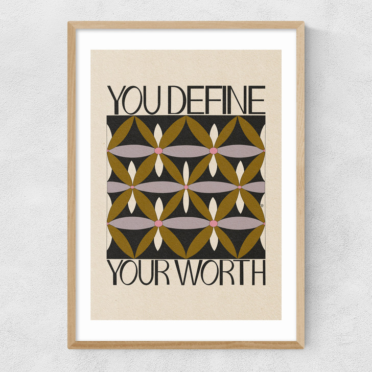 Your Worth Narrow Oak Frame Your Worth Narrow Oak Frame